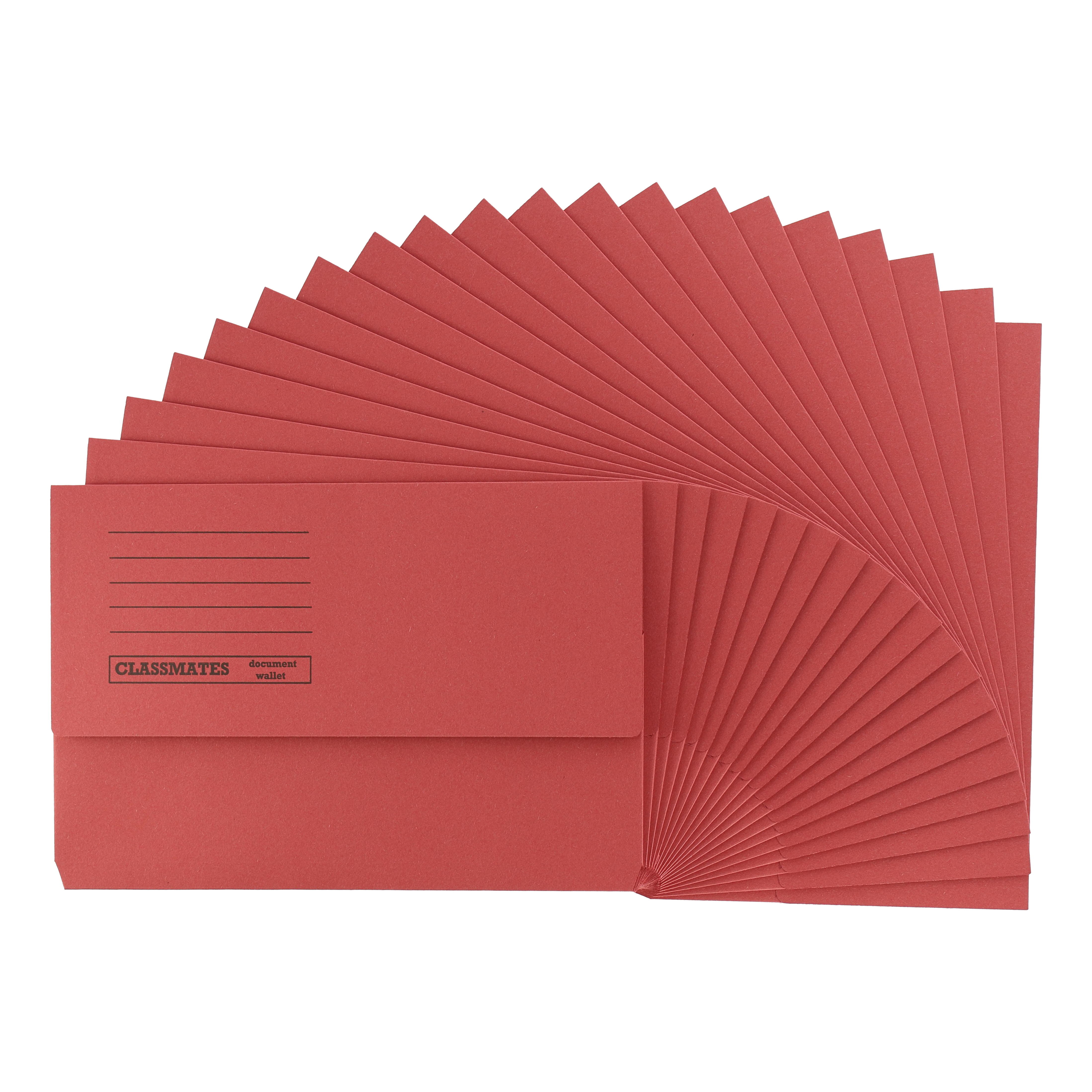 Classmates Document Wallets Red